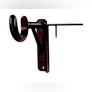 Three pair of Brown, Tap left and right Brackets to hold curtain rods